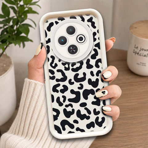 Xiaomi Poco C75  - Offwhite - Classic Leopard Print - ONation Step Up Series - HQ Liquid Silicone Soft Case