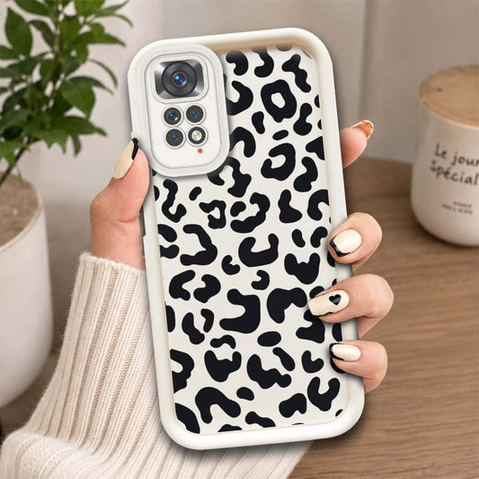 Xiaomi Redmi Note 11  - Offwhite - Classic Leopard Print - ONation Step Up Series - HQ Liquid Silicone Soft Case