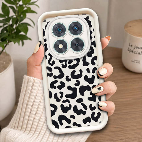 Xiaomi Redmi Note 14 Pro 4G  - Offwhite - Classic Leopard Print - ONation Step Up Series - HQ Liquid Silicone Soft Case