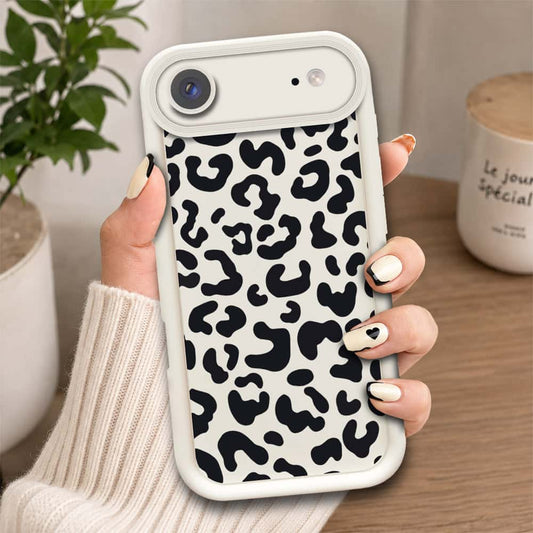 iPhone 17 Air  - Offwhite - Classic Leopard Print - ONation Step Up Series - HQ Liquid Silicone Soft Case