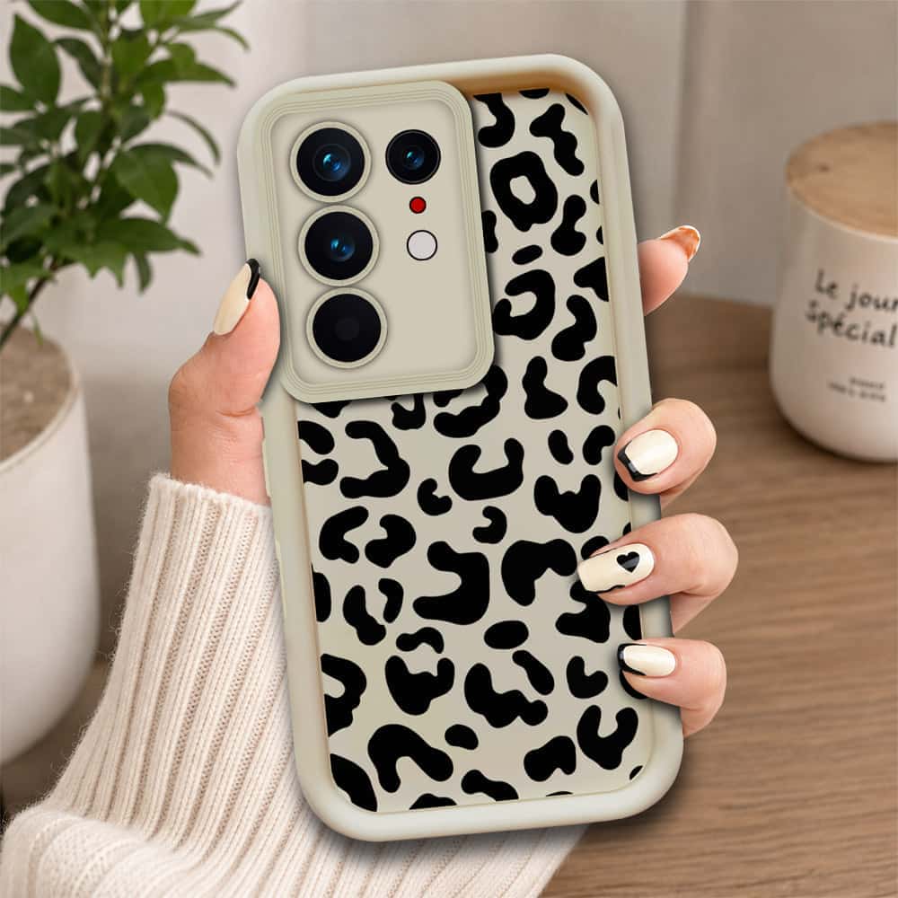 Tecno Camon 50 Ultra - Offwhite - Classic Leopard Print - ONation Step Up Series - HQ Liquid Silicone Soft Case