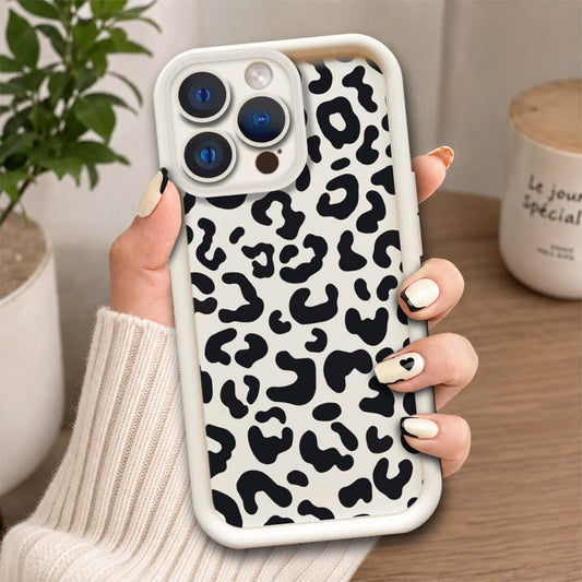 iPhone 12 Pro Max  - Offwhite - Classic Leopard Print - ONation Step Up Series - HQ Liquid Silicone Soft Case