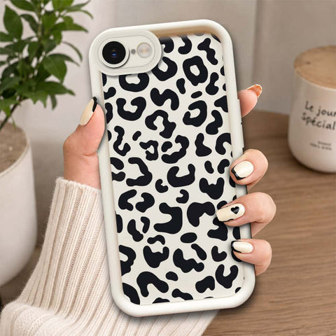 iPhone 16e  - Offwhite - Classic Leopard Print - ONation Step Up Series - HQ Liquid Silicone Soft Case