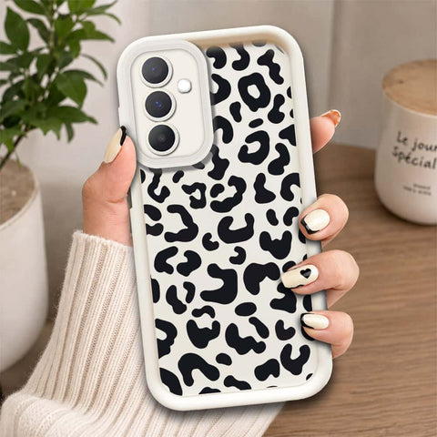 Samsung Galaxy A16  - Offwhite - Classic Leopard Print - ONation Step Up Series - HQ Liquid Silicone Soft Case