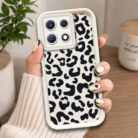 Infinix Note 30 Pro  - Offwhite - Classic Leopard Print - ONation Step Up Series - HQ Liquid Silicone Soft Case