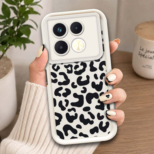 Infinix Note 40 Pro  - Offwhite - Classic Leopard Print - ONation Step Up Series - HQ Liquid Silicone Soft Case