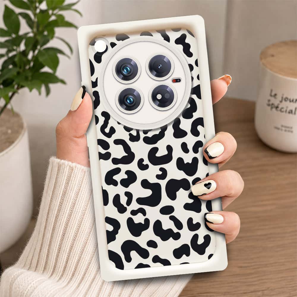 Infinix Zero 40  - Offwhite - Classic Leopard Print - ONation Step Up Series - HQ Liquid Silicone Soft Case