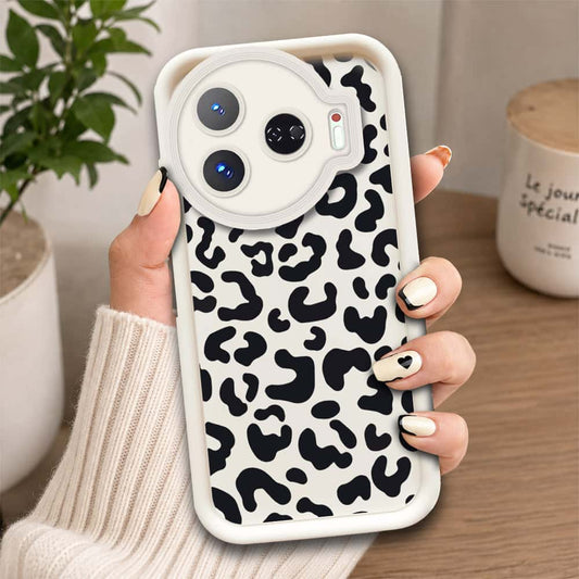 Tecno Camon 30 Pro 5G - Offwhite - Classic Leopard Print - ONation Step Up Series - HQ Liquid Silicone Soft Case