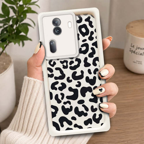 Oppo Reno 11 Pro  - Offwhite - Classic Leopard Print - ONation Step Up Series - HQ Liquid Silicone Soft Case