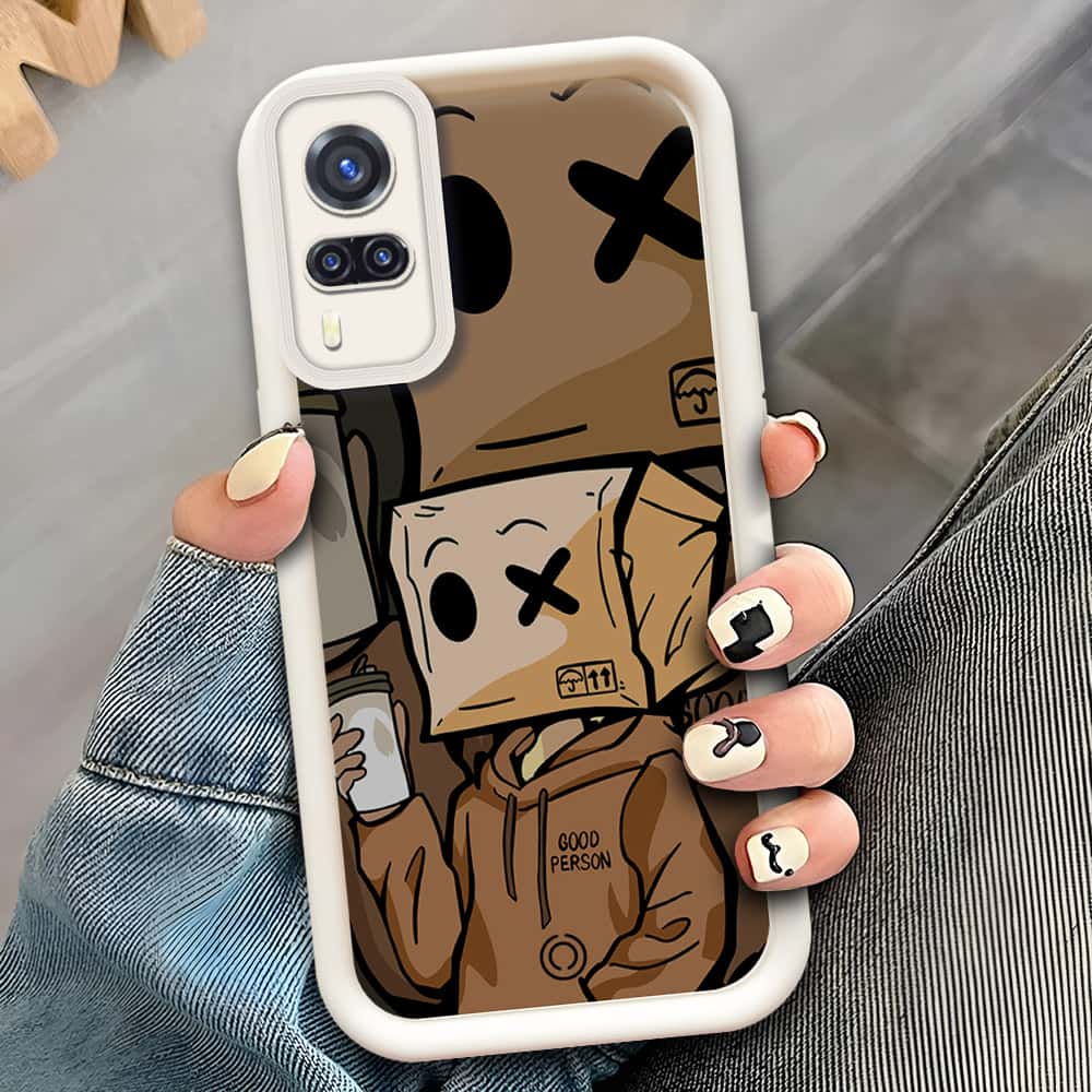 Vivo Y31  - Offwhite - D4 - ONation Step Up Series - HQ Liquid Silicone Soft Case