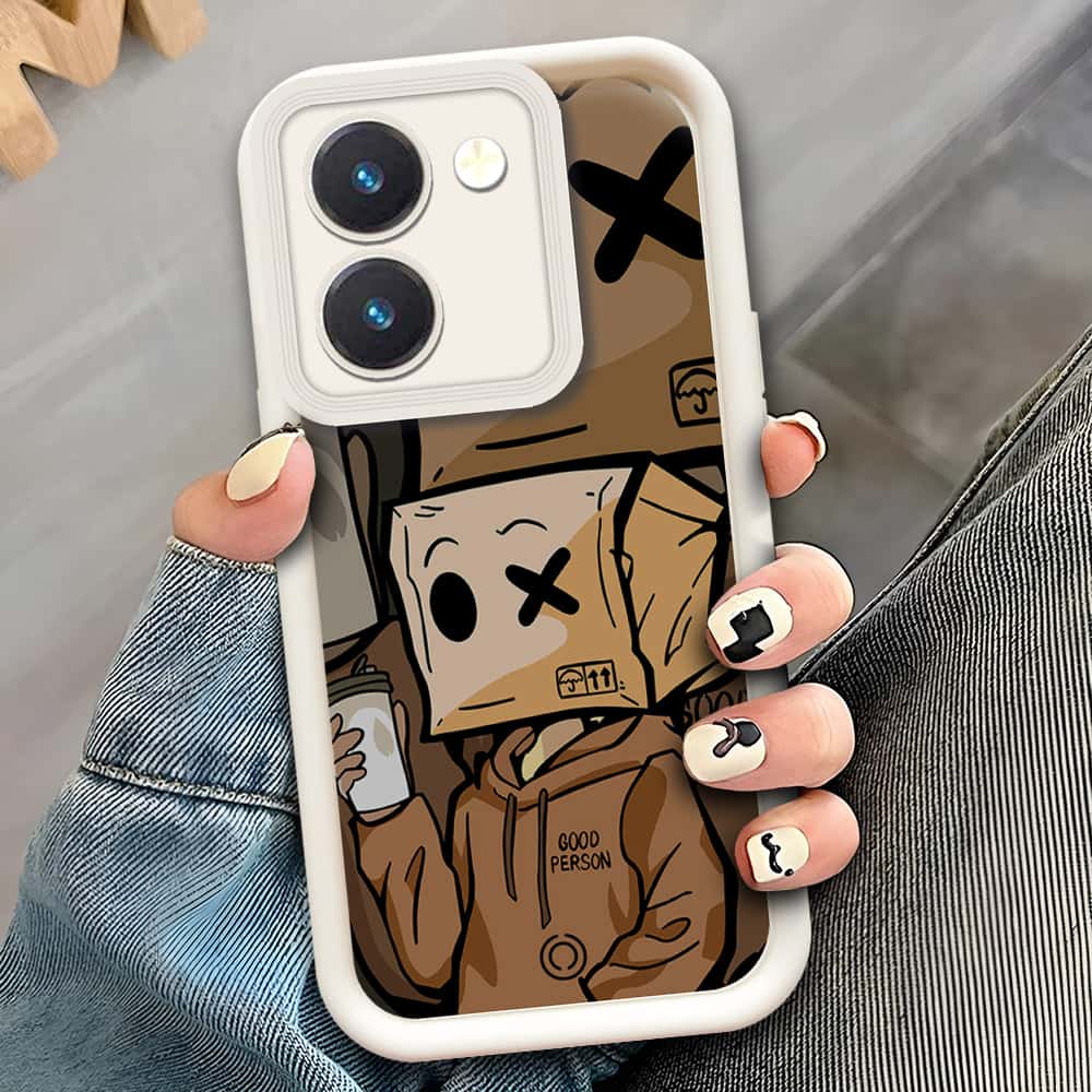 Vivo Y27s  - Offwhite - D4 - ONation Step Up Series - HQ Liquid Silicone Soft Case