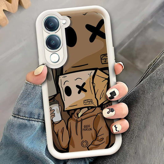 Vivo Y04  - Offwhite - D4 - ONation Step Up Series - HQ Liquid Silicone Soft Case