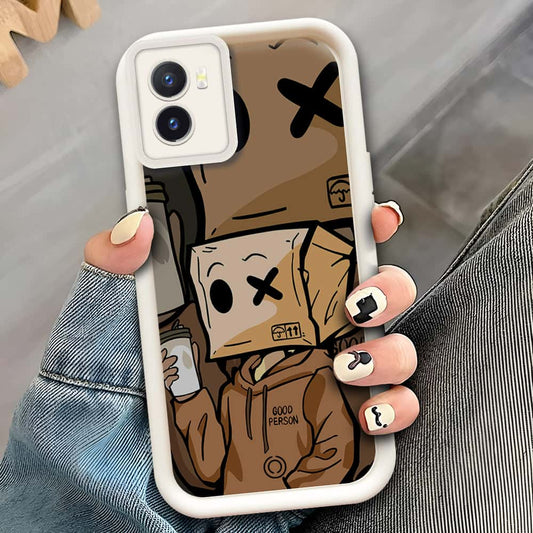 Vivo Y15c  - Offwhite - D4 - ONation Step Up Series - HQ Liquid Silicone Soft Case