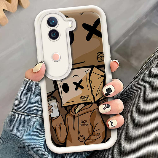 Vivo V40e  - Offwhite - D4 - ONation Step Up Series - HQ Liquid Silicone Soft Case