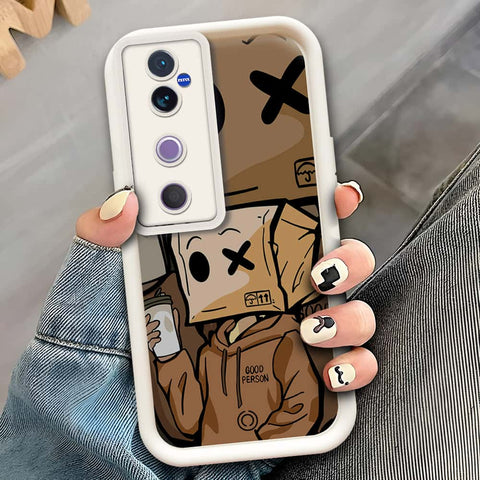Vivo V40 Pro  - Offwhite - D4 - ONation Step Up Series - HQ Liquid Silicone Soft Case