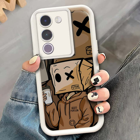 Vivo V29e  - Offwhite - D4 - ONation Step Up Series - HQ Liquid Silicone Soft Case