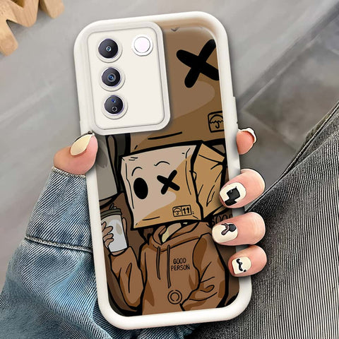 Vivo V27e  - Offwhite - D4 - ONation Step Up Series - HQ Liquid Silicone Soft Case