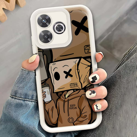 Xiaomi Redmi Note 13R  - Offwhite - D4 - ONation Step Up Series - HQ Liquid Silicone Soft Case