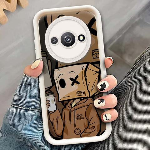Xiaomi Redmi A3  - Offwhite - D4 - ONation Step Up Series - HQ Liquid Silicone Soft Case