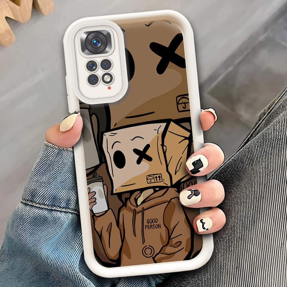 Xiaomi Redmi Note 11  - Offwhite - D4 - ONation Step Up Series - HQ Liquid Silicone Soft Case