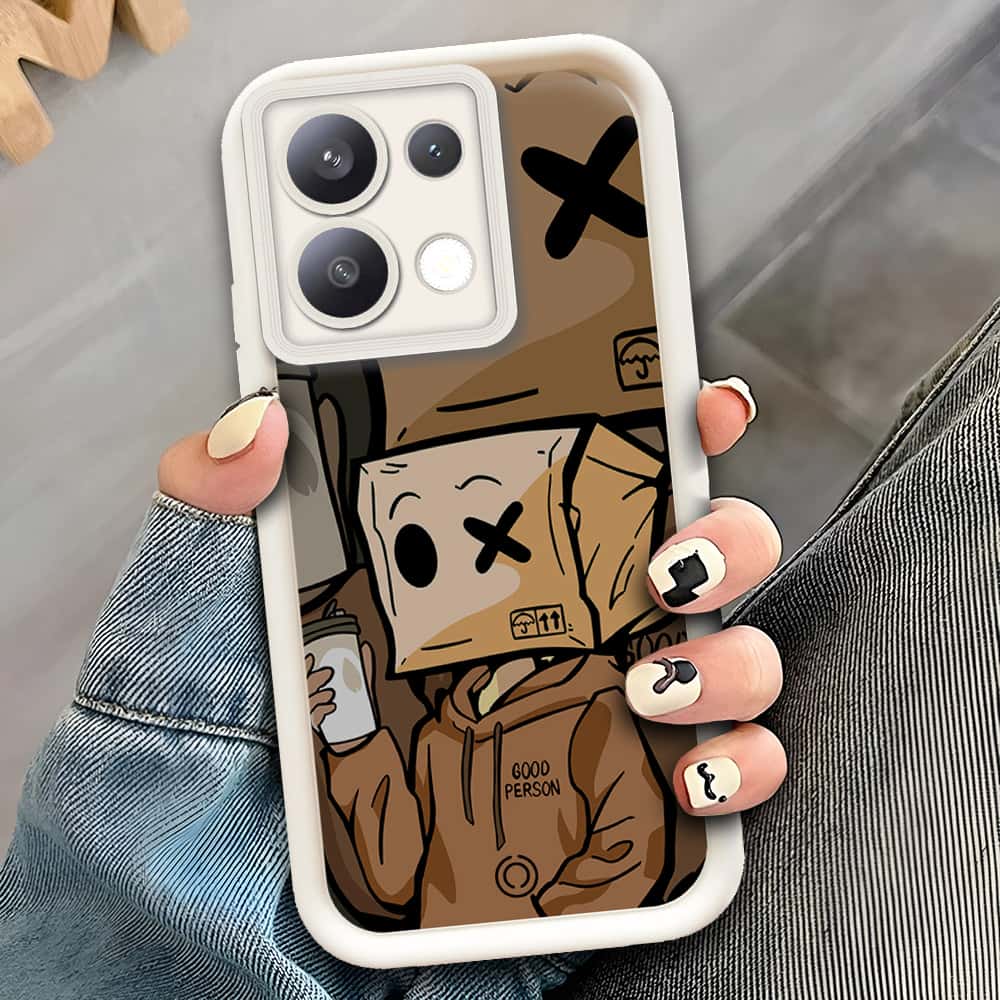 Xiaomi Redmi Note 13  - Offwhite - D4 - ONation Step Up Series - HQ Liquid Silicone Soft Case