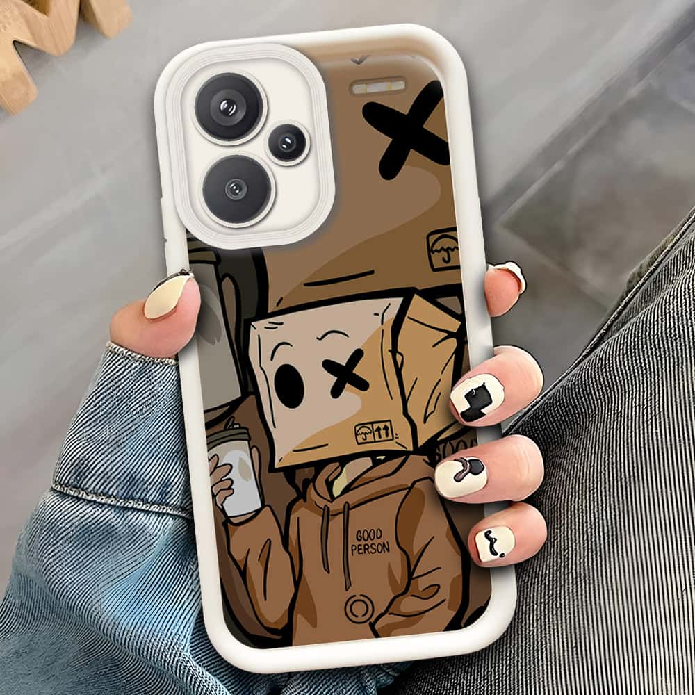 Xiaomi Redmi Note 13 Pro Plus 5G  - Offwhite - D4 - ONation Step Up Series - HQ Liquid Silicone Soft Case