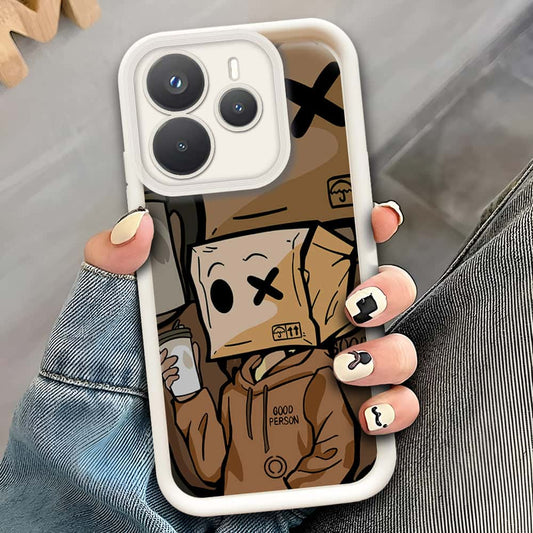 Xiaomi Redmi Note 14 4G  - Offwhite - D4 - ONation Step Up Series - HQ Liquid Silicone Soft Case