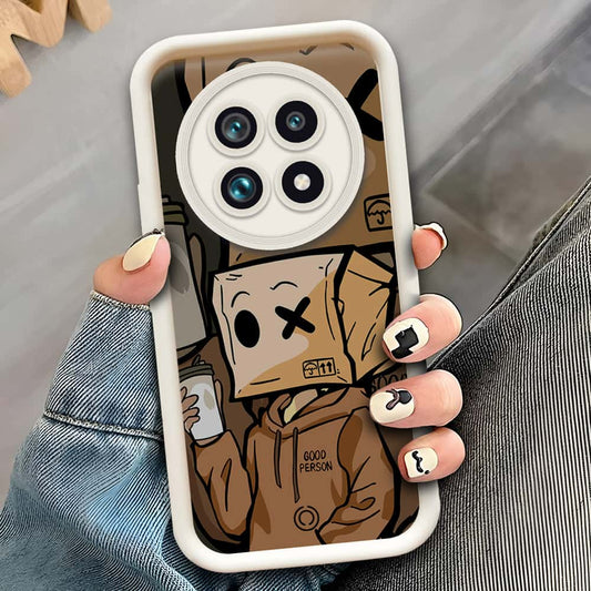 Realme 13 Pro   - Offwhite - D4 - ONation Step Up Series - HQ Liquid Silicone Soft Case