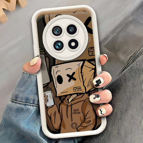 Realme 13 Pro   - Offwhite - D4 - ONation Step Up Series - HQ Liquid Silicone Soft Case