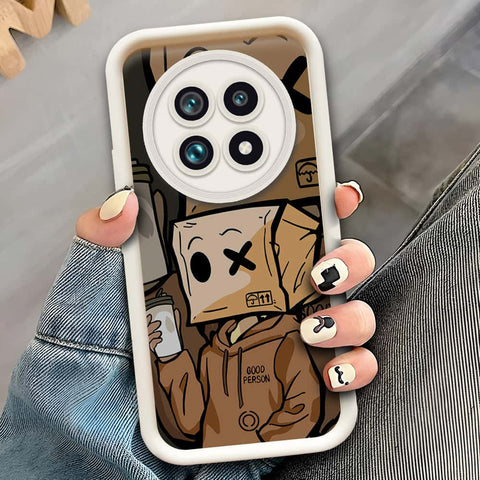 Realme 13 Pro Plus   - Offwhite - D4 - ONation Step Up Series - HQ Liquid Silicone Soft Case