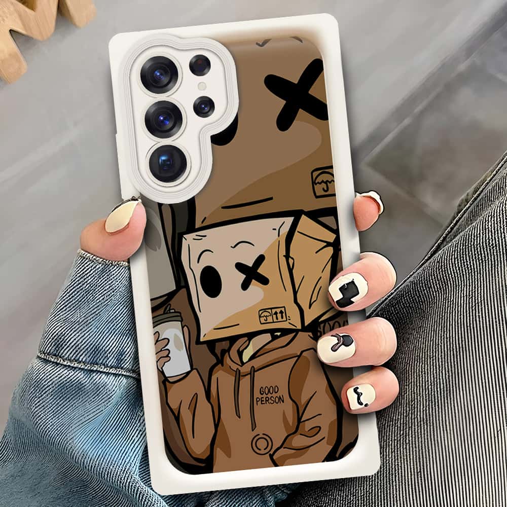 Samsung Galaxy S23 Ultra 5G   - Offwhite - D4 - ONation Step Up Series - HQ Liquid Silicone Soft Case