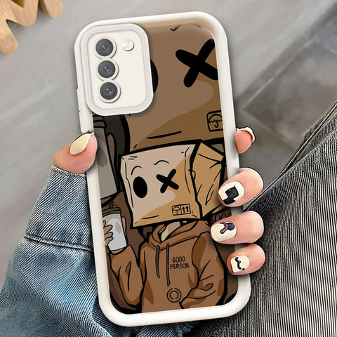 Samsung Galaxy S21 FE 5G   - Offwhite - D4 - ONation Step Up Series - HQ Liquid Silicone Soft Case