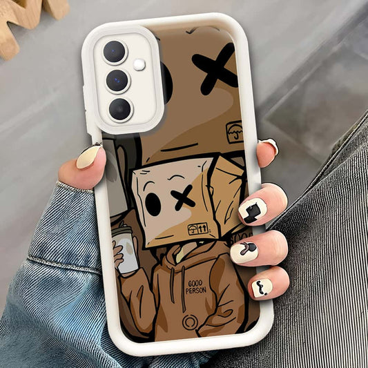 Samsung Galaxy A55  - Offwhite - D4 - ONation Step Up Series - HQ Liquid Silicone Soft Case