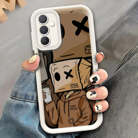 Samsung Galaxy A25 5G 5G  - Offwhite - D4 - ONation Step Up Series - HQ Liquid Silicone Soft Case