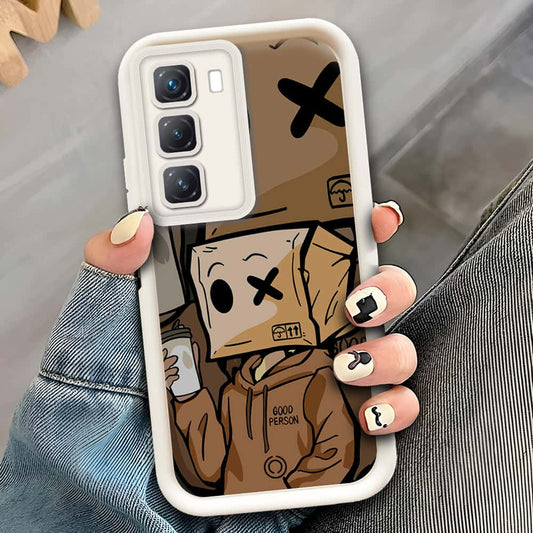 Infinix Hot 50  - Offwhite - D4 - ONation Step Up Series - HQ Liquid Silicone Soft Case
