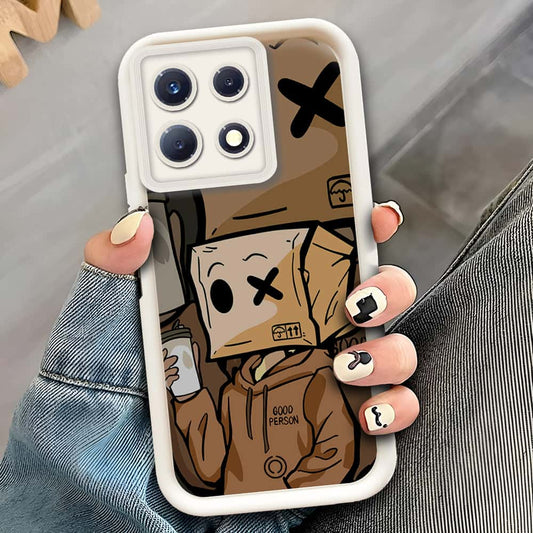 Infinix Note 30 Pro  - Offwhite - D4 - ONation Step Up Series - HQ Liquid Silicone Soft Case