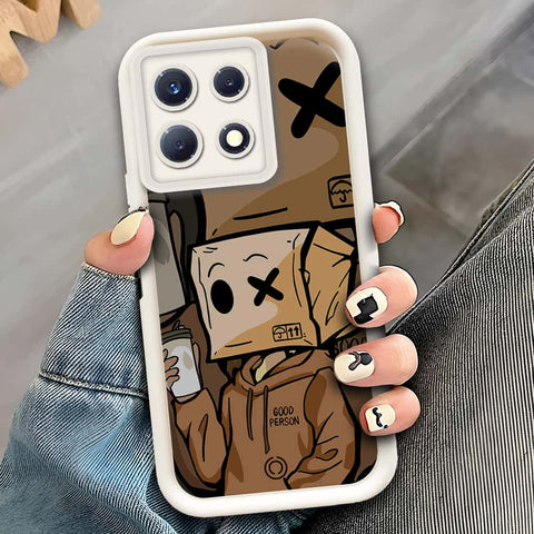 Infinix Note 30 Pro  - Offwhite - D4 - ONation Step Up Series - HQ Liquid Silicone Soft Case