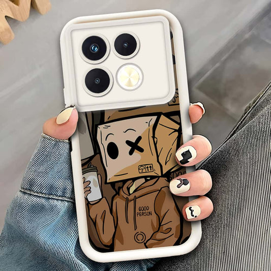 Infinix Note 40 Pro Plus  - Offwhite - D4 - ONation Step Up Series - HQ Liquid Silicone Soft Case