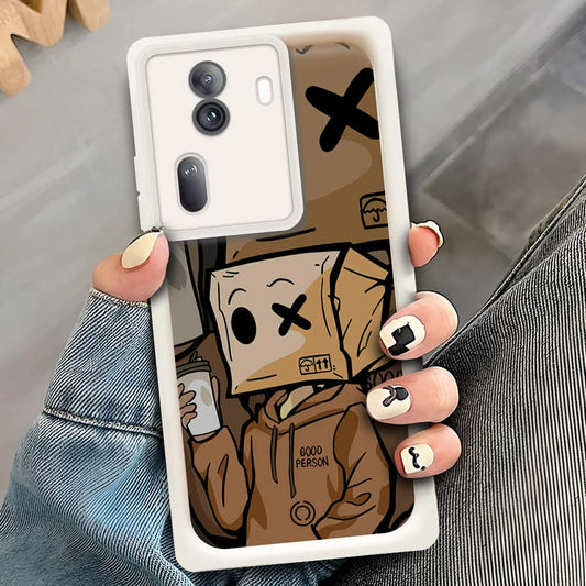 Oppo Reno 11 Pro  - Offwhite - D4 - ONation Step Up Series - HQ Liquid Silicone Soft Case