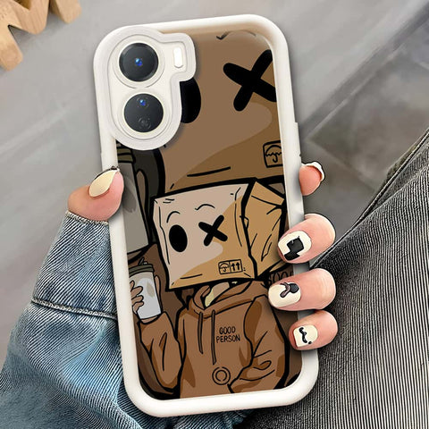 Vivo Y35m  - Offwhite - D4 - ONation Step Up Series - HQ Liquid Silicone Soft Case