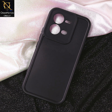 Vivo V25e Cover - Black - Soft Silicone Case With Round Bumper Matte TPU Shockproof Cover