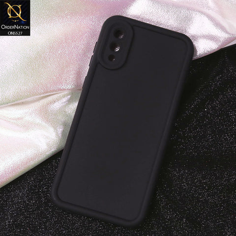 Samsung Galaxy M02 Cover - Black - Soft Silicone Case With Round Bumper Matte TPU Shockproof Cover