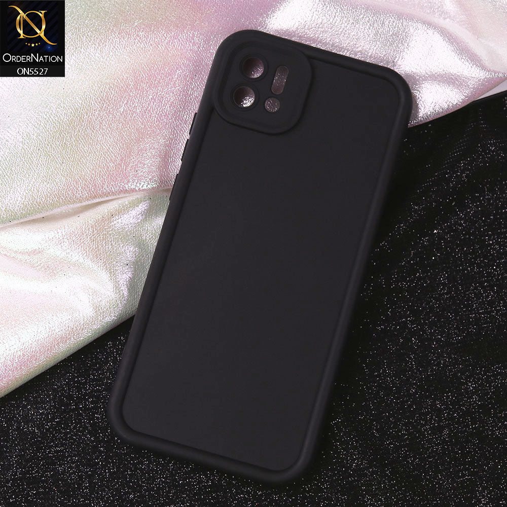 Oppo A16K Cover - Black - Soft Silicone Case With Round Bumper Matte TPU Shockproof Cover