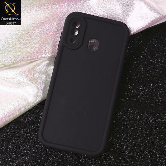 Samsung Galaxy A30 Cover - Black - Soft Silicone Case With Round Bumper Matte TPU Shockproof Cover