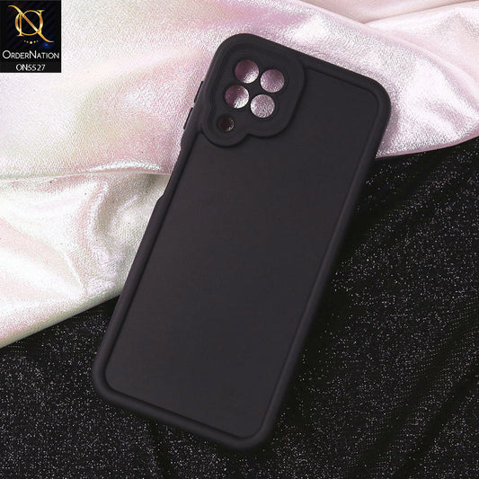Samsung Galaxy M22 Cover - Black - Soft Silicone Case With Round Bumper Matte TPU Shockproof Cover