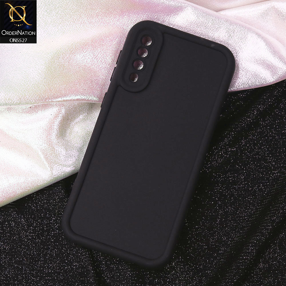 Samsung Galaxy A50s Cover - Black - Soft Silicone Case With Round Bumper Matte TPU Shockproof Cover