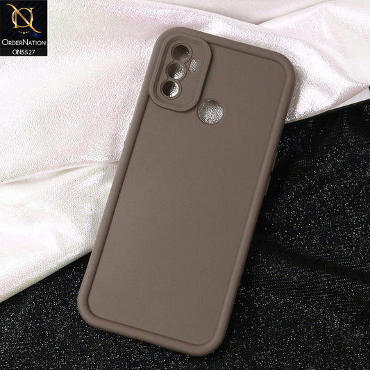 Oppo A53 Cover - Brown -Soft Silicone Case With Round Bumper Matte TPU Shockproof Cover