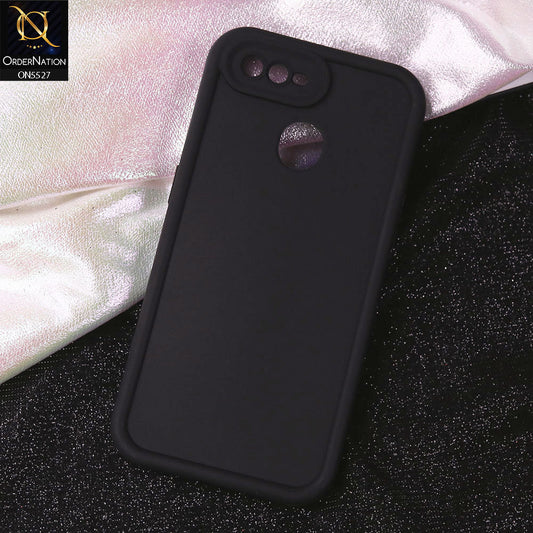 Oppo A5s Cover - Black - Soft Silicone Case With Round Bumper Matte TPU Shockproof Cover