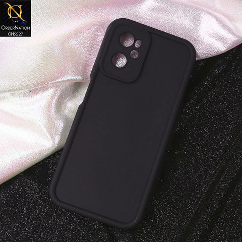 Realme 9i Cover - Black - Soft Silicone Case With Round Bumper Matte TPU Shockproof Cover
