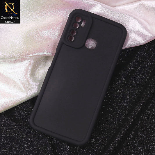 Infinix Hot 9 Cover - Black - Soft Silicone Case With Round Bumper Matte TPU Shockproof Cover